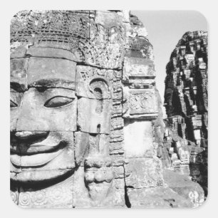 Angkor Cambodia, Heads The Bayon Square Sticker