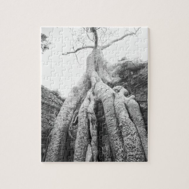 Angkor Cambodia, Tree Ta Prohm Jigsaw Puzzle (Vertical)