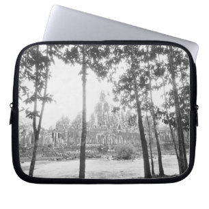Angkor Cambodia, View of the Bayon Laptop Sleeve