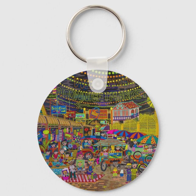 'Angkor Night Market' Key Ring (Front)