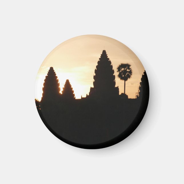 angkor silhouette temple magnet (Front)