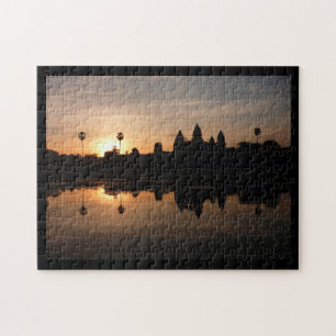 angkor sunrise reflections jigsaw puzzle