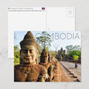 Angkor Thom, Cambodia Travel Postcard
