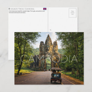 Angkor Thom, Cambodia Travel Postcard