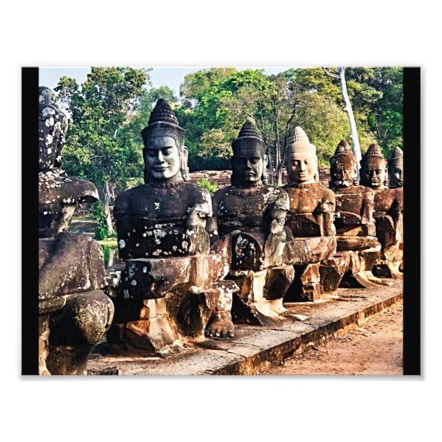 Angkor Thom God Statues  Photo Print (Front)