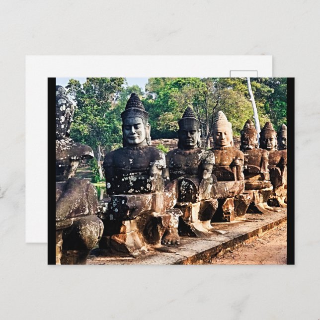 Angkor Thom God Statues  Postcard (Front/Back)