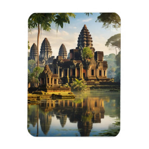 Angkor Wat, ancient Khmer temple Magnet