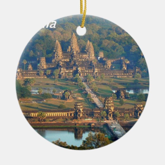 -Angkor-WAT-Angie. Ceramic Tree Decoration (Front)