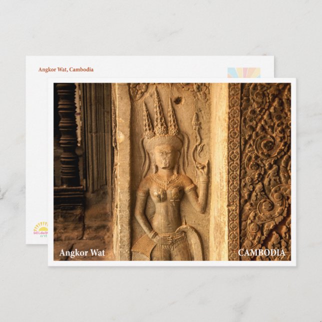 Angkor Wat Architecture Detail Postcard (Front/Back)