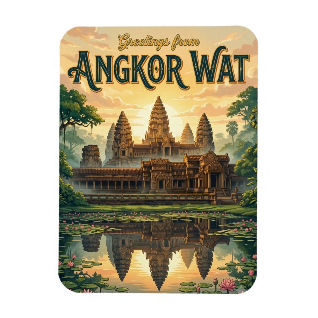 Angkor Wat Cambodia Magnet (Vertical)