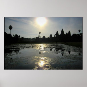Angkor Wat Cambodia Morning Silhouette Print