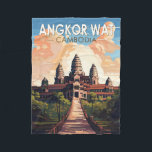 Angkor Wat Cambodia Travel Art Vintage Fleece Blanket<br><div class="desc">Angkor Wat vector artwork. Angkor Wat is a temple complex in Cambodia that's considered the world's largest religious structure by Guinness World Records. It's located in the ancient Khmer capital city of Angkor,  in northern Cambodia.</div>