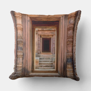 Angkor Wat Entryway, Cambodia Cushion