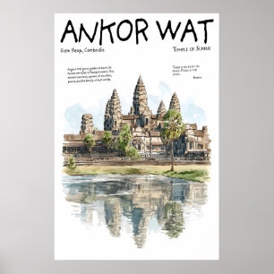 Angkor Wat Poster Siem Reap Cambodia Temple