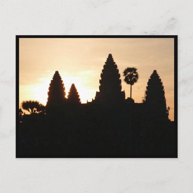 angkor wat silhouette postcard (Front)
