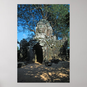 Angkor wat, Ta som temple - Cambodia, Asia Poster