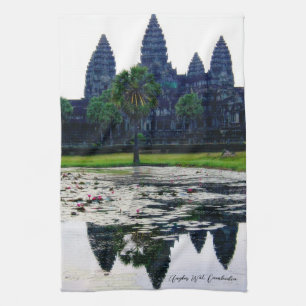Angkor Wat Temple Reflections (Cambodia)  Tea Towel