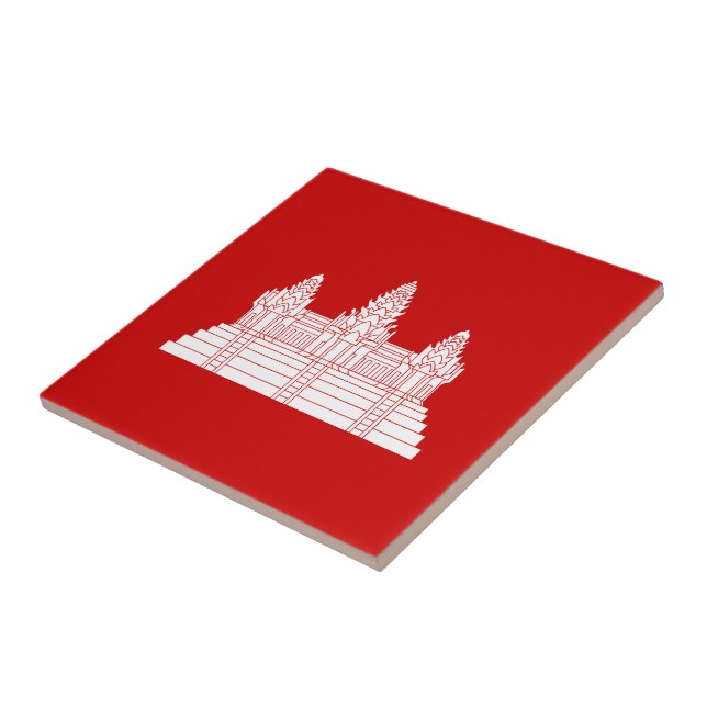 Angkor Wat Ver.2.0. Khmer Temple Ceramic Tile (Side)