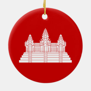 Angkor Wat Ver.2.0. Khmer Temple Ceramic Tree Decoration
