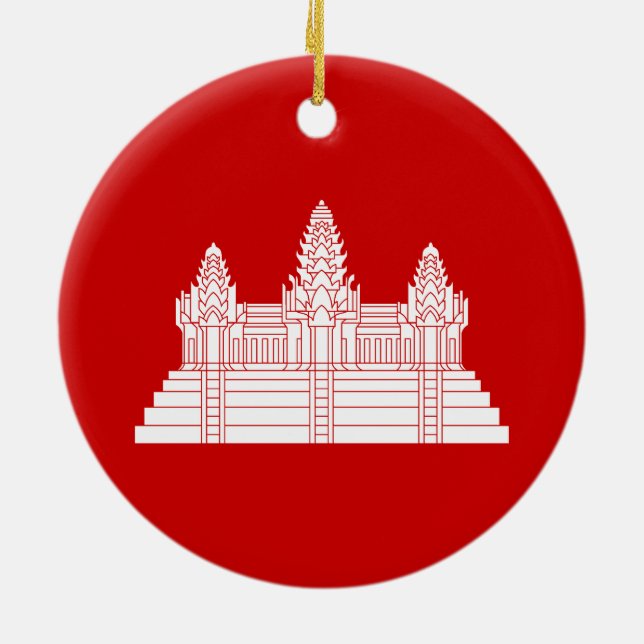 Angkor Wat Ver.2.0. Khmer Temple Ceramic Tree Decoration (Back)