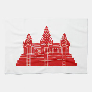 Angkor Wat Ver.2.0. Khmer Temple Tea Towel