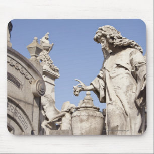 Angle Statue Close Up in La Recoleta Cemetery Mouse Pad