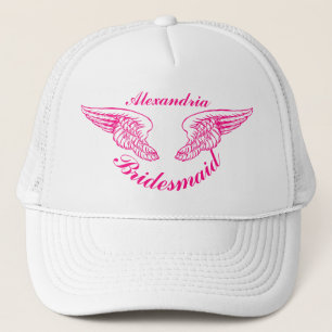 Angle wing brides bachelorette party trucker hat
