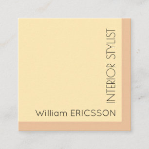 Angled chic square business card