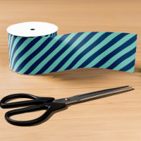 Angled Light Green and Navy Stripes