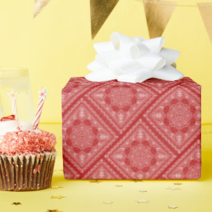 Angled Red Bandanna Design Wrapping Paper