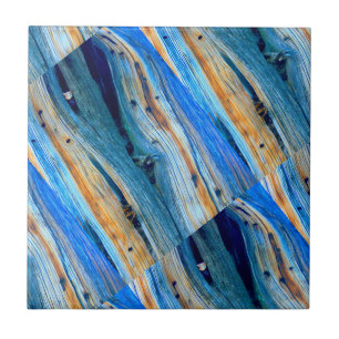 angled rustic blue wood boards ceramic tile