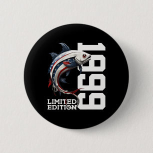 Angler 26th Birthday Fishing Limited Edition 1999 6 Cm Round Badge
