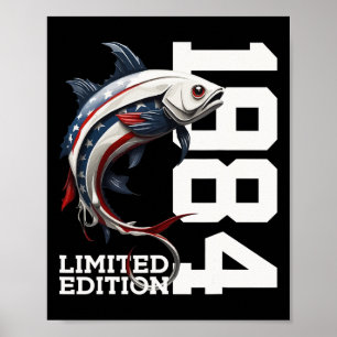 Angler 41st Birthday Fishing Limited Edition 1984 Poster