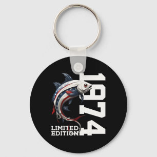 Angler 51st Birthday Fishing Limited Edition 1974 Key Ring