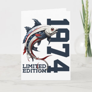 Angler 52nd Birthday Fishing Limited Edition 1974 Card