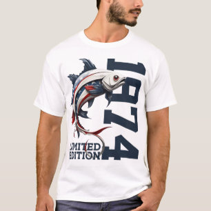 Angler 52nd Birthday Fishing Limited Edition 1974 T-Shirt