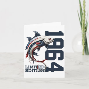 Angler 61st Birthday Fishing Limited Edition 1964 Card