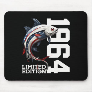 Angler 61st Birthday Fishing Limited Edition 1964  Mouse Pad