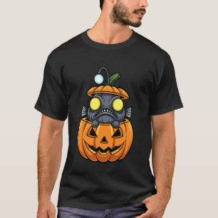 Angler Fish in Jack-o'-Lantern Pumpkin Halloween T-Shirt