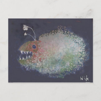 Angler Fish? Or a blob with teeth? Postcard