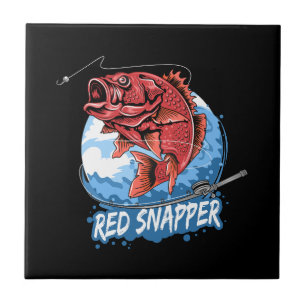 angler-fish-red-snapper-fisherman-artwork-vector ceramic tile