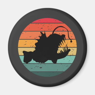 Angler fish Vintage anglerfish   Magnet