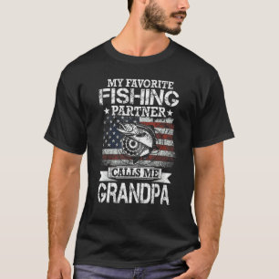 Angler I My Favourite Fishing Partner Calls Me Gra T-Shirt