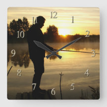 Angler morning Acrylic Wall Clock