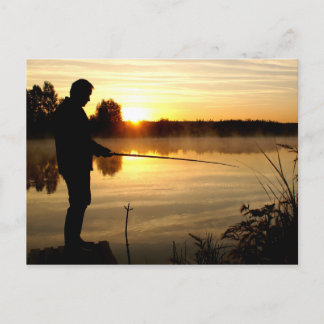 Angler morning postcard