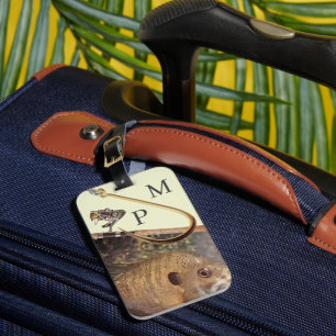Angler Sportsmen Fishing Luggage Tag