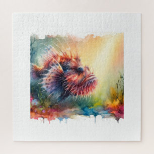 Anglerfish 130724AREF127 - Watercolor Jigsaw Puzzle