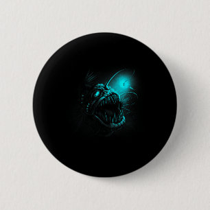 Anglerfish Deep Sea Creatures Angler Fish Ocean Se 6 Cm Round Badge