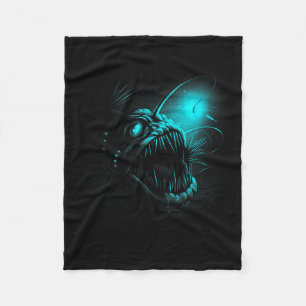 Anglerfish Deep Sea Creatures Angler Fish Ocean Se Fleece Blanket