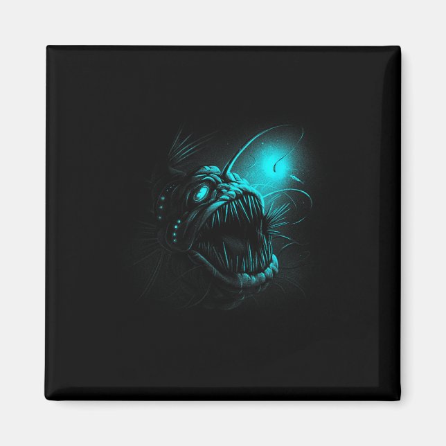 Anglerfish Deep Sea Creatures Angler Fish Ocean Se Magnet (Front)